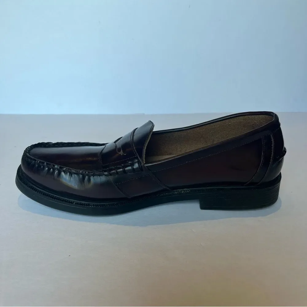 Nunn Bush Men's Burgundy Leather Penny Loafers Slip On Lincoln size 12M